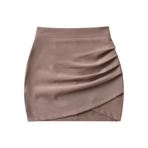 
[Wearable in all seasons] Pure sexy high waist slim with safety pants anti-exposure pleated hip skirt short skirt