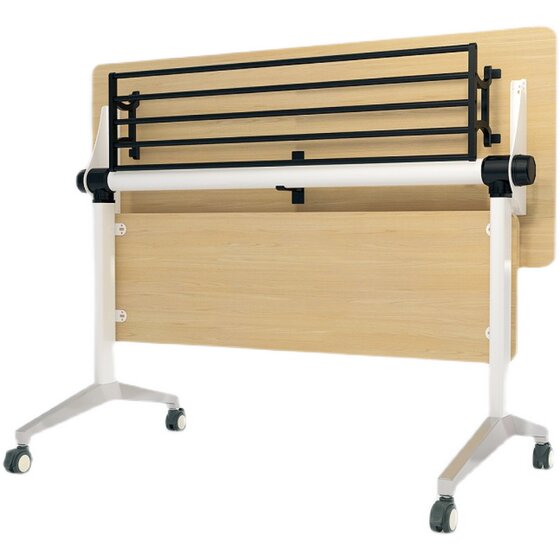 
Folding conference training table and chair rollover mobile office desk long table learning double desk chair staff desk splicing