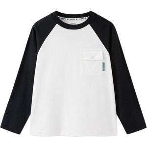 
Balabala boys long-sleeved T-shirt medium and large children's bottoming shirt spring and autumn new children's clothing children's clothes white tops