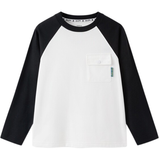 
Balabala boys long-sleeved T-shirt medium and large children's bottoming shirt spring and autumn new children's clothing children's clothes white tops