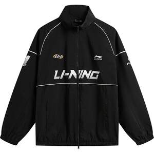 
Li Ning Jacket Men's 26 Spring New Couple Loose Top Retro Racing Style Stand Collar Jacket Sports Windbreaker Women