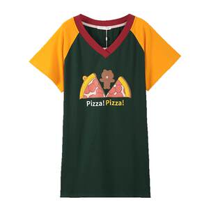 [Clearance] Fenteng summer short -sleeved pajamas female loose Korean version of cute thin girl leisure home service set