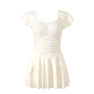 
Pull back swimsuit women's 2025 new hot spring conservative slim one-piece women's sexy skirt style high-end swimwear