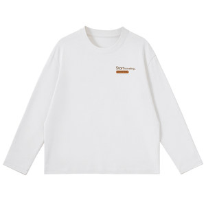 真维斯白色男士长袖t恤纯棉秋季2026新款内搭全棉打底衫男款上衣L
