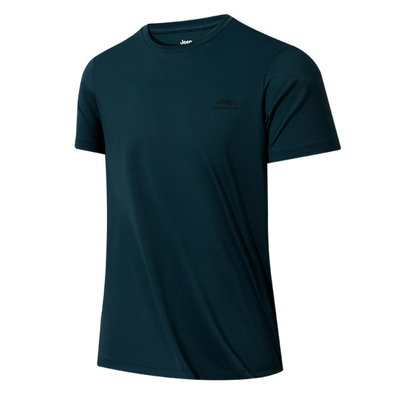 
[Zero Feeling Ice Oxygen] Jeep Men's Quick-Dry T-Shirt Summer Round Neck Short Sleeve Top Outdoor Hiking Sweatshirt