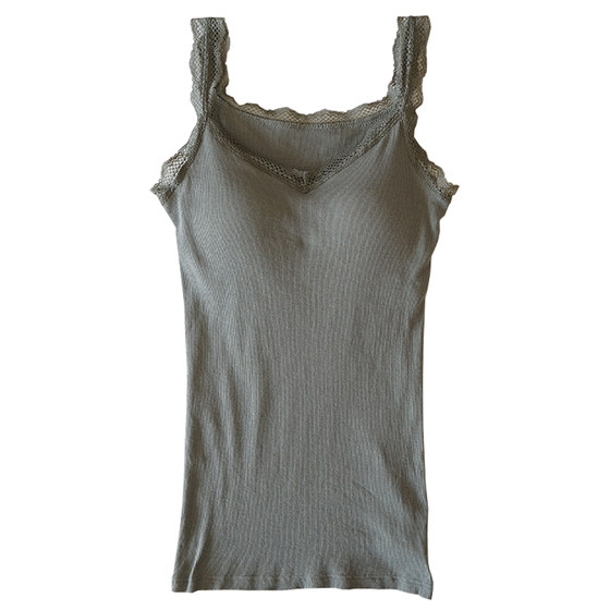 
Japanese women's all-in-one pure cotton bra vest suspender underwear with large size women's lace N27