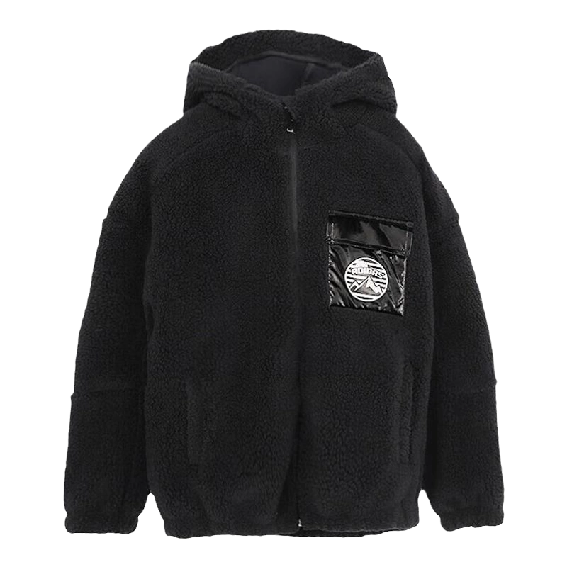 Adidas/阿迪达斯外套春季新款摇粒绒保暖连帽夹克IN5235