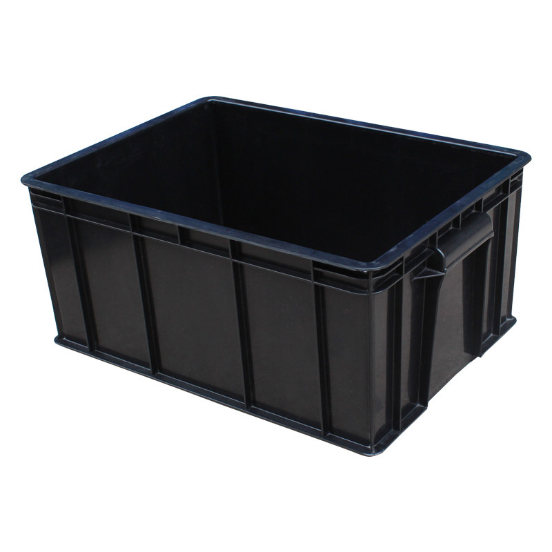 Anti Static Part Box Black Plastic Anti-Static Turnover Box for Electronics Factory Logistics