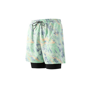 
361 men's beach swimming trunks 2026 new five-point hot spring adult double-layer anti-embarrassment boys' beach swimming trunks