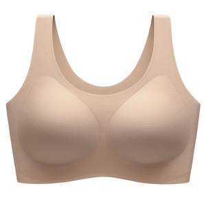 
Xun Cotton Foundation Invisible, No trace, No steel ring, Large breasts, Small breasts, Gathering Bra, No Size Vest Style Underwear for Women