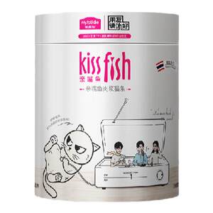 
McFoodie Cat Snacks Kiss Fish Cat Strips 100 Count Whole Box Salmon Oil Chicken Cat Grass Wet Food Gift Pack