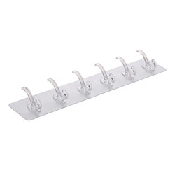 Hook-free punch-out kitchen wall door rear coat rack