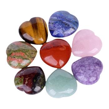 Small heart-shaped specimen of natural crystal rough stone