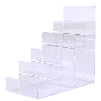 Acrylic Ladder Wallet Holder Transparent Multi-Layer Display Stand