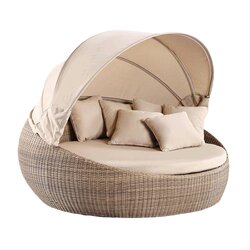 Large and comfortable outdoor bed, aluminum alloy waterproof and sun protection
