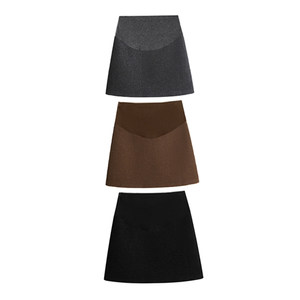 
Pregnant women's a-line hip-hugging skirt autumn and winter new miu gray woolen skirt high-waist slim skirt