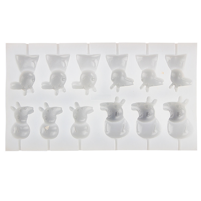 Moule à Sucettes En Silicone Forme Grenouille - 8 Cavités, Avec 20 Bâtonnets - Pour Chocolat, Bonbons, Glaçons, Résistance -40°C à +446°C - 3