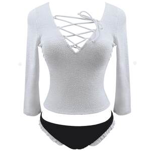 
[Direct 50% off] VALTOS small V-neck strap bikini split swimsuit women's young and fashionable color-blocking swimsuit