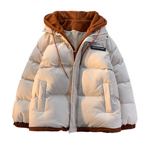 
WASSUP JALYN Thickened Warm Cotton Clothes for Men and Women Winter Loose Bread Clothes Fake Two Teenage Cotton Clothes