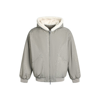 Dream made American cleanfit mountain carving short jacket men's winter plus velvet thickened work cotton clothing