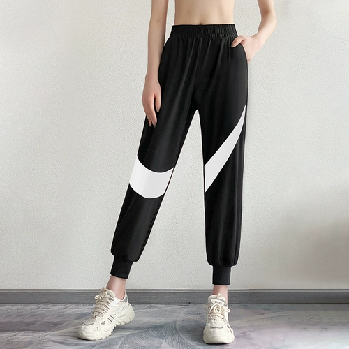 스포츠 여름 여름 바지, 얇고 속건성, 통기성, 헐렁함, 커프가 있는 캐주얼 요가, 다리 바인딩, 달리기 트레이닝 피트니스 바지 바지 바지 바지 바지