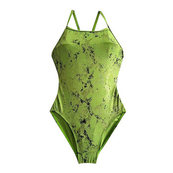 One-piece swimsuit for women 2025 new professional sports racing swimming pool hot spring triangle quick-drying anti-chlorine swimsuit