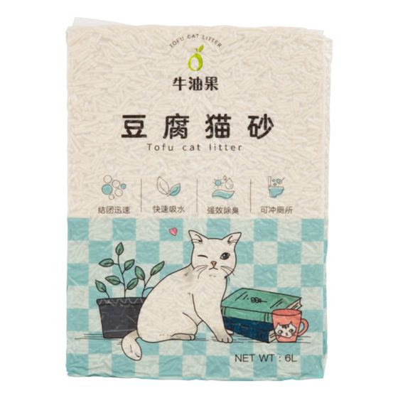 
Avocado tofu cat litter can flush the toilet and quickly form a mixture of cat litter tofu sand deodorant low dust tofu cat litter