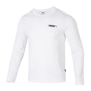 
Puma long-sleeved T-shirt men's 2026 spring new round neck bottoming sweatshirt sports top white pullover