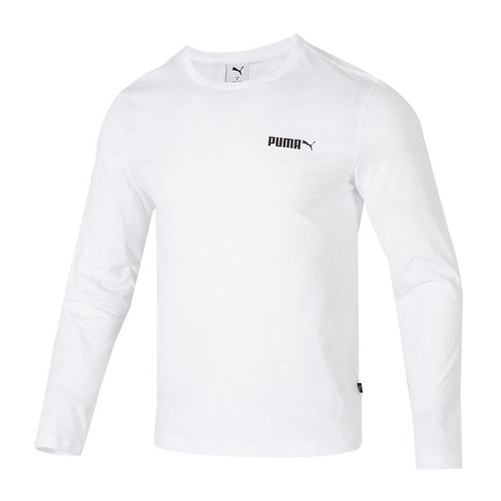 
Puma long-sleeved T-shirt men's 2026 spring new round neck bottoming sweatshirt sports top white pullover