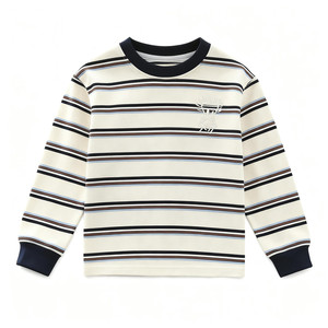 
Boys' pure cotton striped long-sleeved T-shirt 2026 autumn medium and large children's round neck casual sweatshirt spring and autumn bottoming shirt 1930