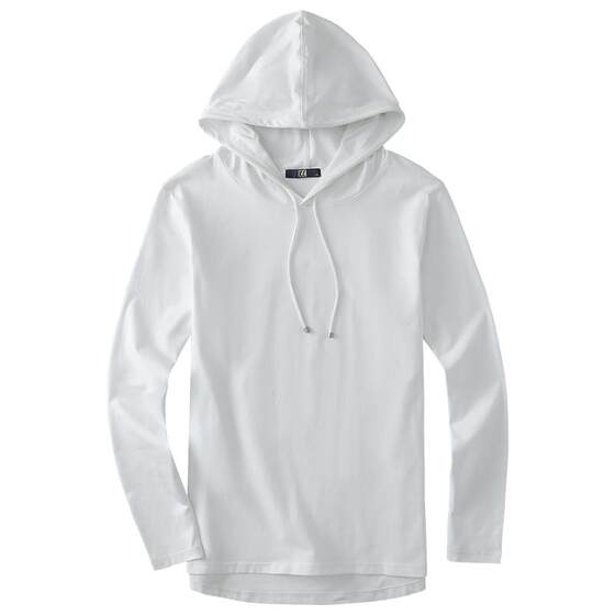 
Continue to point hooded sweatshirt men's thin hooded long-sleeved T-shirt handsome cotton hoodie slim bottoming shirt autumn and winter