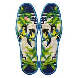 Pure Cotton Embroidered Cross-stitch Insoles | Sports Deodorant Sweat-absorbing Hand-embroidered Insoles For Men And Women