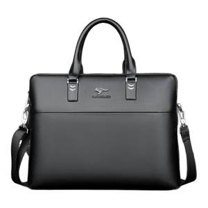 
Handsome Kangaroo Men's Bag Flat Tote Business Bag Briefcase Men's One-Shoulder Crossbody Bag Casual Shoulder Bag