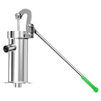 Rural old -fashioned cast iron pressure water well manual self -suction stainless steel well man well hand pressure pump header pump pump to shake water
