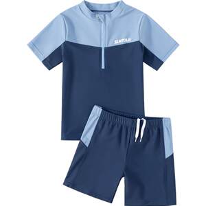 
Children's swimsuit boys 2026 new split sun protection swimsuit for big children boys and adolescents swimming trunks suit summer