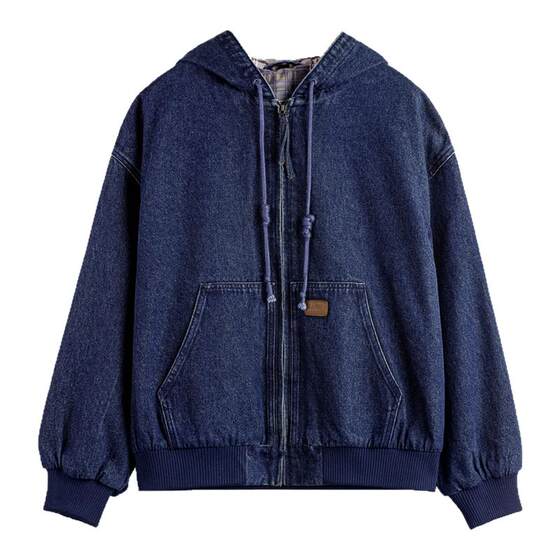 
Madden Workwear American Retro Washed Denim J130 Hooded Jacket Heavy Distressed Vintage Jacket Men's Spring