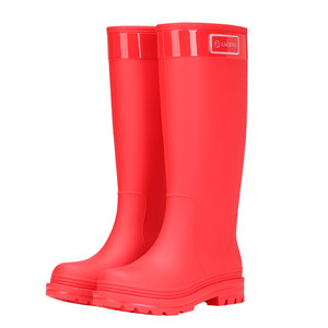 
High-top rain boots, rain boots, water shoes for women, waterproof, non-slip, non-tiring, fashionable outer wear, velvet hiking water boots, winter wear-resistant