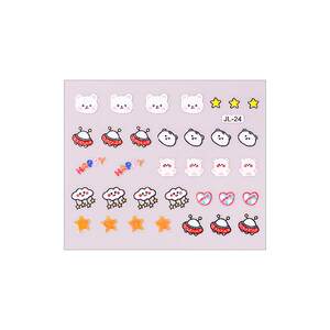 
Children's cartoon rabbit nail stickers princess baby waterproof luminous nail stickers kids toys flower nail stickers