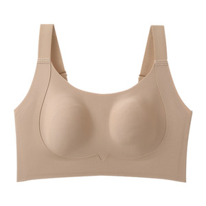 Zhang Huiwen's same style lulusally big breasts show small liquid foundation underwear women's invisible seamless summer thin bra