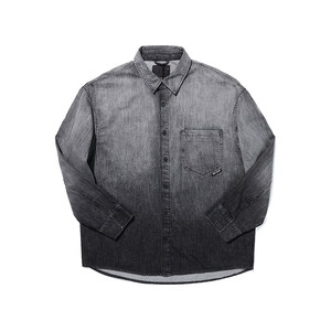 ABLE JEANS [Street Big Shirt] Spring and Summer Couple Street Gradient Denim Shirt Jacket Same Style for Men and Women