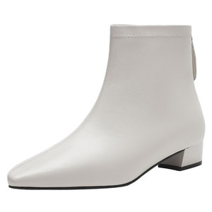 
HARSON/HARSON [TRACER] 25 winter new style genuine leather mid-heeled temperament fashion boots commuting versatile short boots for women