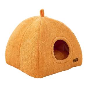 Cat house and kennel, closed security, winter thickened and comfortable pumpkin nest, warm cat house, machine washable pet supplies
