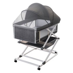 Clearance Sale Multifunctional Crib Foldable Splicing Large Bed Portable Changing Table Newborn Baby Cradle Bed