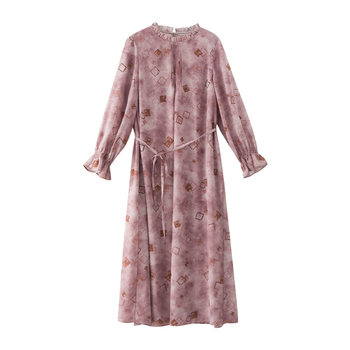 Beautiful Inn early spring age-reducing lotus leaf sleeve dress for women