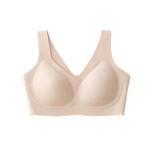 Simple musical and good product traceless liquid foundation invisible vest underwear for women with beautiful back without steel rings and small breasts gathered bra