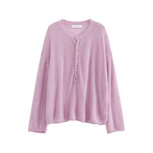 MOERSHOP Colorful Lazy Wool Thin Sweater for Women Spring and Autumn New Solid Color Pullover Knitted Sweater