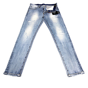 
Original European and American style D2 jeans for men with holes and cat claw buttons, fashionable slim fit and small feet JEANS trendy