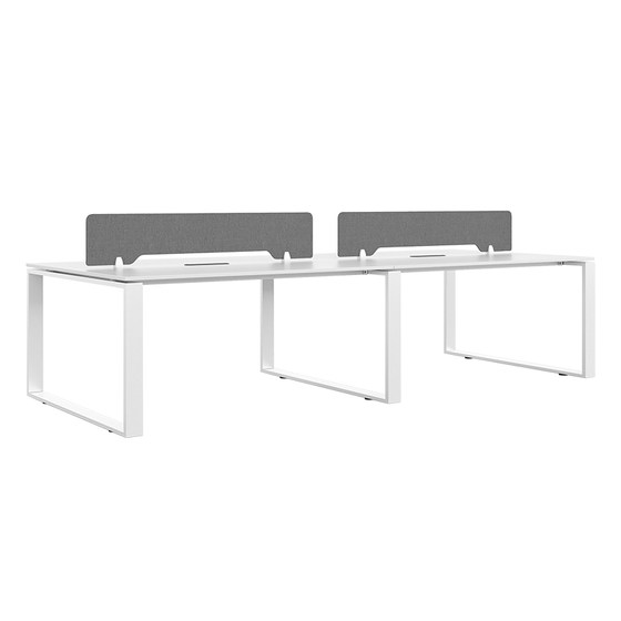 
Jieao staff desk and chair combination staff office white workstation double modern simple computer desk