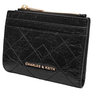 [包店专享]CHARLES&KEITH秋季CK6-10701631菱格短款零钱包卡包女