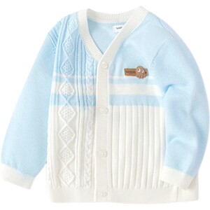 
Balabala boys knitted sweater jacket baby cardigan sweater spring and autumn children's clothing children's v-neck top
